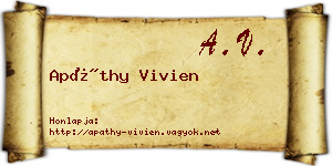 Apáthy Vivien névjegykártya