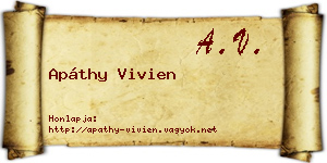Apáthy Vivien névjegykártya